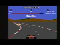 une photo d'Ã©cran de Pole Position sur Atari 2600